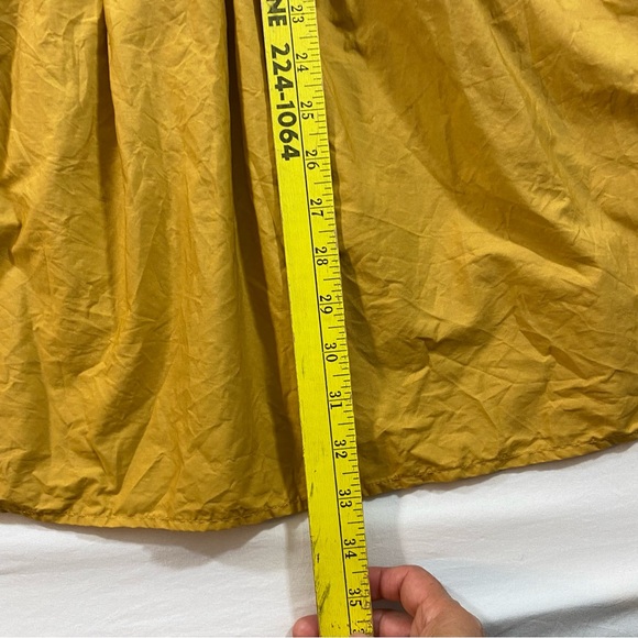 Who what wear Tier Skirt Mustard Women’s Small Midi skirt Elastic waist pockets - Picture 5 of 7